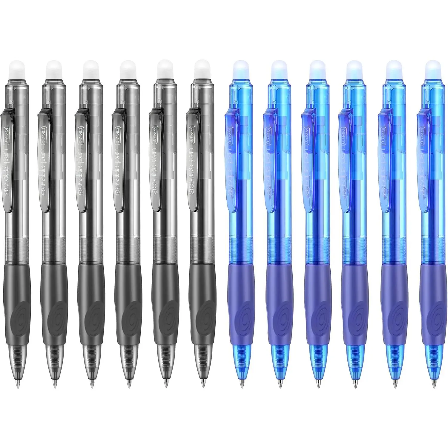 Erasable Pens Click Fine Point 0.7 mm Retractable Erasable Gel Pens for Completing Sudoku and Crossword Puzzles 12 Pack (Black&Blue)