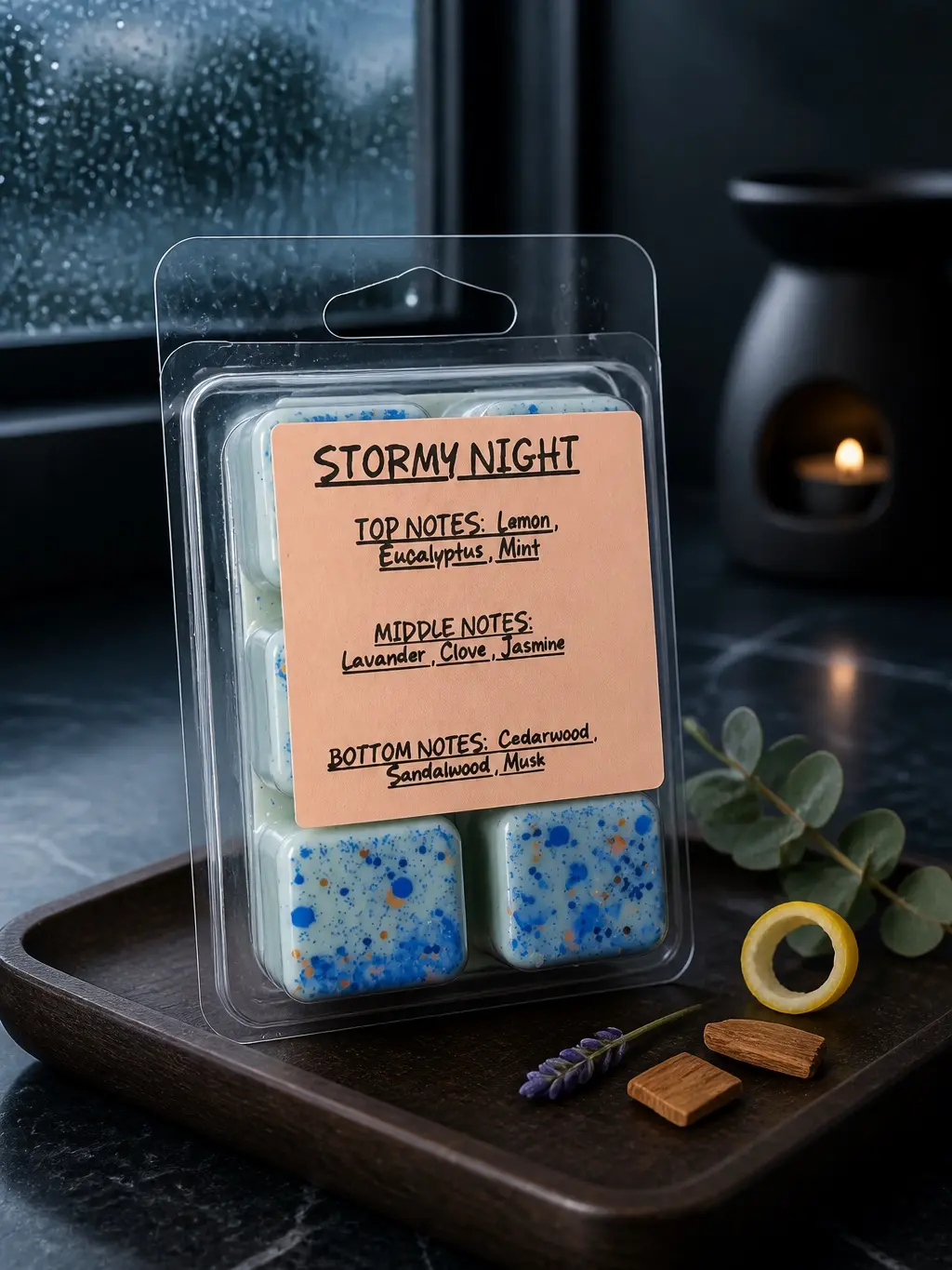 Stormy Night Clamshell Soy Wax Melts, Home Fragrance Wax Melts for Home Care Supplies