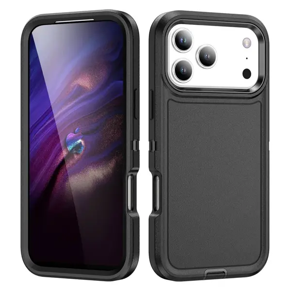 【High-End】Hybrid Drop Tested Dustproof, Waterproof, And Anti Fall Protective Iphone Case For 12 13 14 15 16 17 Pro/Pro Max/Plus, Shockproof Anti-Slip Slim Fit Cover With Installation Manual, Iphone 17 Pro, Anti-Drop