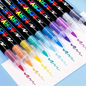 72 Colors Choosable Acrylic Paint Markers, Art Marker Pen, Suitable for Wood, Plastic, Glass, Ceramic, Cardboard, Ideal for Painting, DIY Crafts, Art Projects