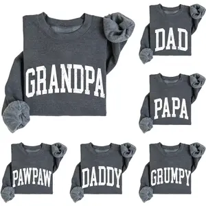 Retro Personalized Grandpa Sweatshirt, Fathers Day Gift, Gift for Grandparents, Custom Daddy Shirt, Dad Daddy Boss Papa Dada Papaw Shirt