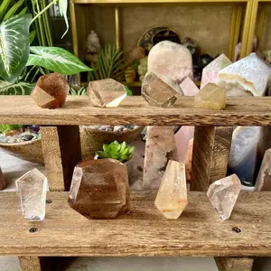 Natural Crystal Rutilated Quartz Free Form Collection