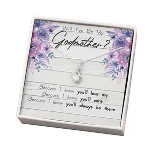 Godmother Necklace, Godmother Proposal Box, Godmother Gift, Will You Be My Godmother, Fairy Godmother,  Promoted To Godmother