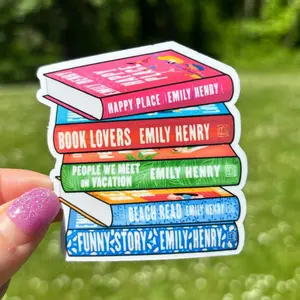Emily Henry Bookstack Sticker
