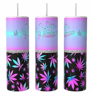 A Little High Maintenance 20oz skinny Tumbler Drinkware Insulated with Lid and Straw