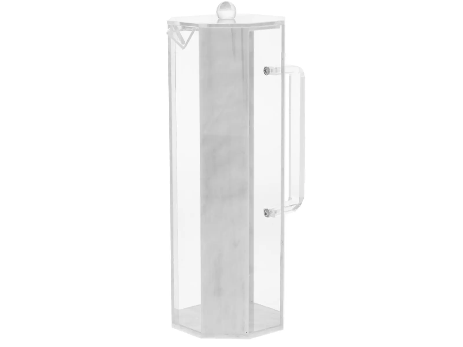 Legacy Judaica 1660-M Decorative Traditional Lucite Marble Hexagon Pitcher, Ideal for Gift Giving & Home Decor Displays