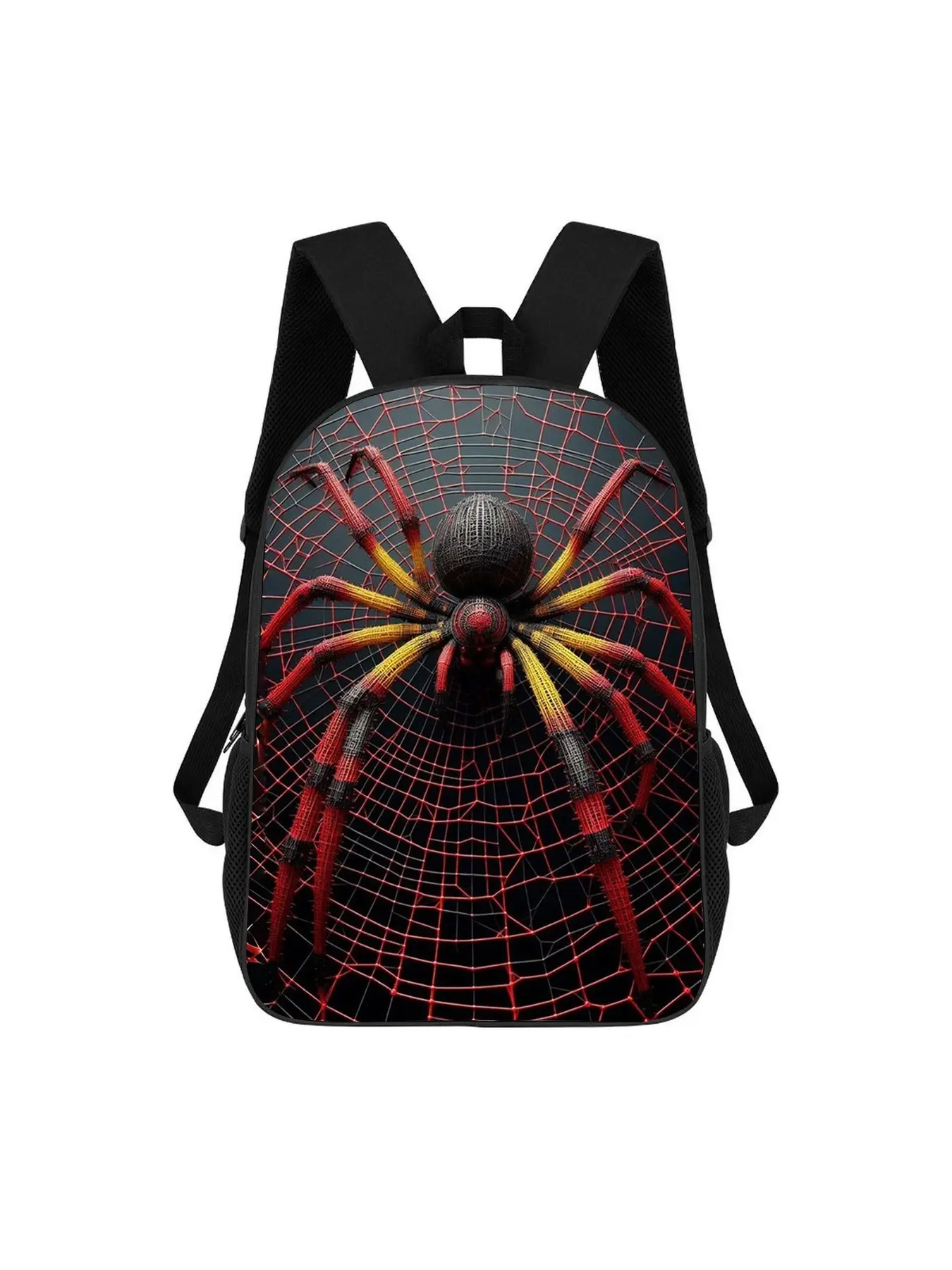 Spider Pattern Backpack: Casual Unisex Backpack - Lightweight, Zipper Design, Adjustable Straps, Vibrant Printed Colors, Simple and Multifunctional Travel Backpack