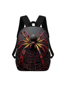 Spider Pattern Backpack: Casual Unisex Backpack - Lightweight, Zipper Design, Adjustable Straps, Vibrant Printed Colors, Simple and Multifunctional Travel Backpack