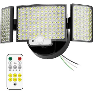 Motion Sensor Outdoor Light Hardwired, 45W 7500LM  Flood Lights Motion Detector  Light, IP65 , 220 LEDs Floodlight with Remote Control for Garage, Yard, Porch