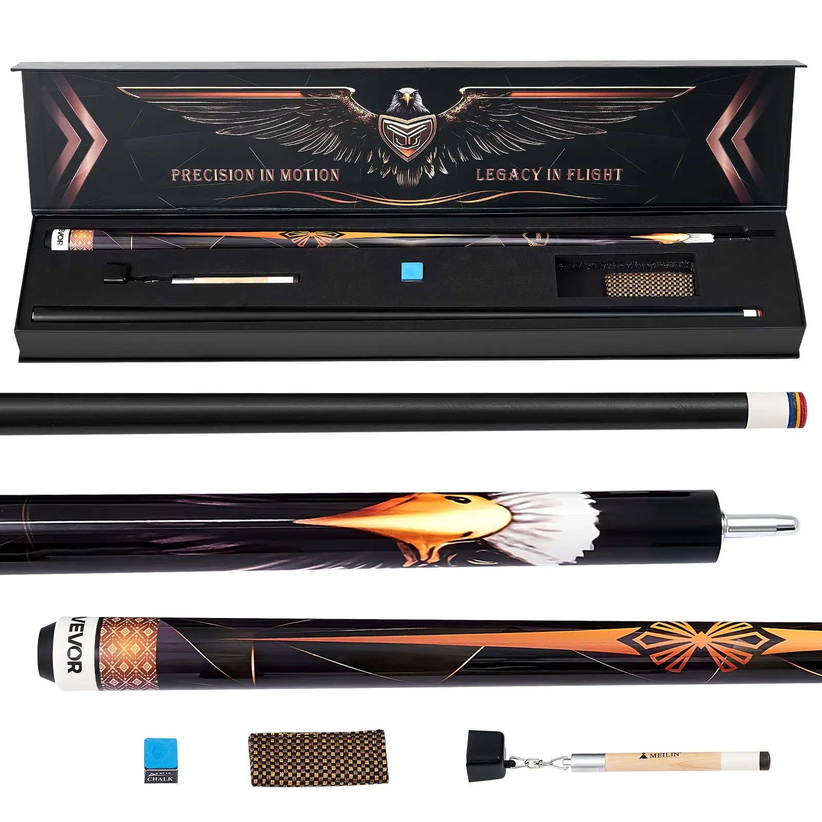 【SummerFinds】VEVOR Pool Cue, 1 Piece Pool Stick, 58 inch & 19 oz Canadian Maple Wood Billiard Pools Cue Stick with Multi-Layer Tip & ABS Connection Ring, Cues Sticks for Professional Pool Table, Bar, Home, Office