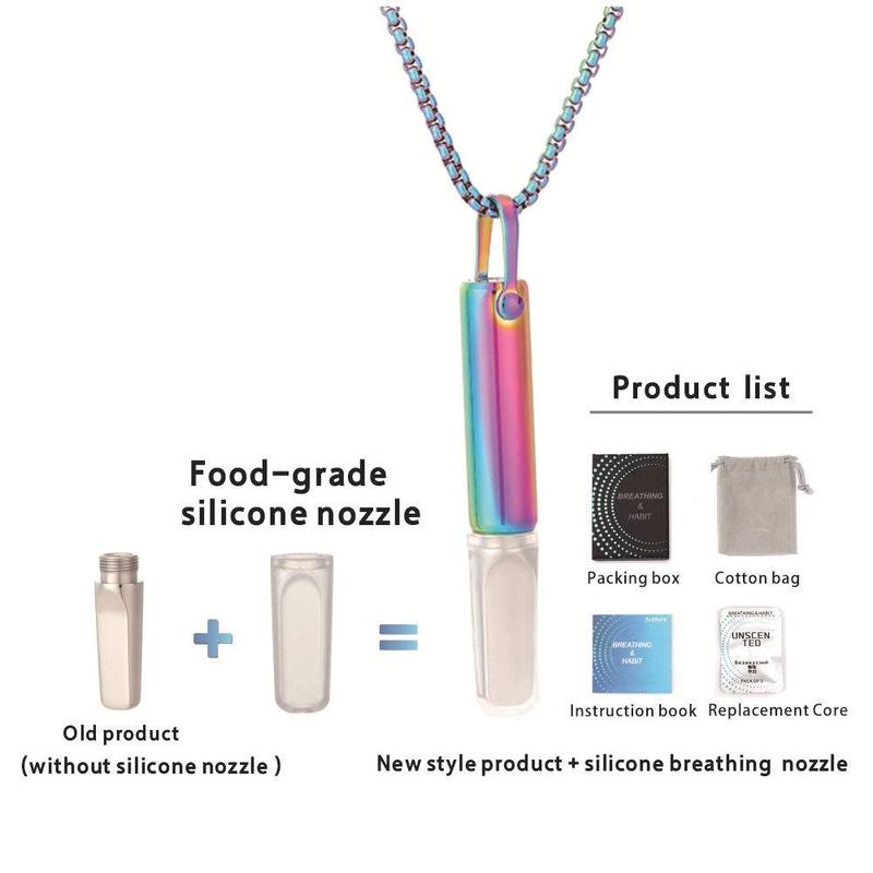 QS2230 Breathing Resistance Necklace Built-in Cotton Core Meditation Jewelry