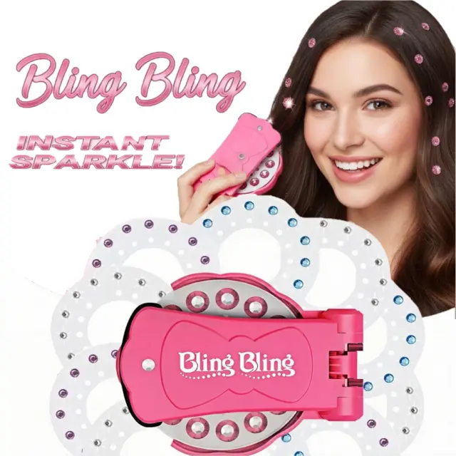 Pink Rhinestone Hair Headband - Glamorous, Sparkling Accessory for Special Events