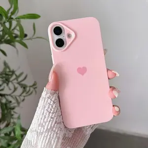 Love Candy Color Silicone Soft Case For iPhone 16 15 14 Plus 13 12 Mini 11 Pro Max Ultra Thin Matte TPU Back Cover S Caso