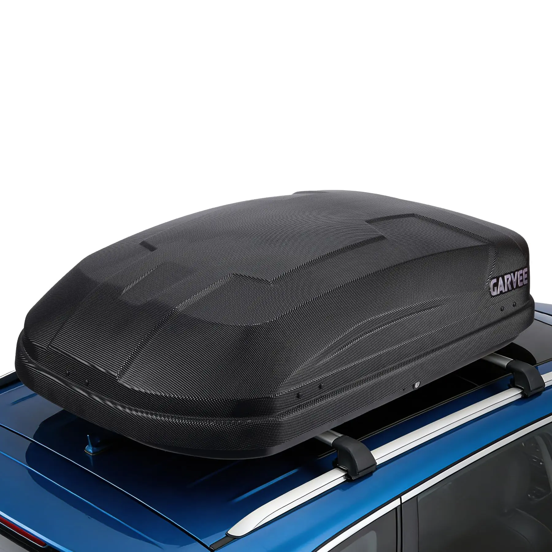 Rooftop Cargo Box Carrier, Dual-Side Opening Roof Mount Travel Luggage Storage Capacity, 135Lbs Weight Capacity with Secure Straps&Keys, Vehicle Hard-Shell Carriers,Black