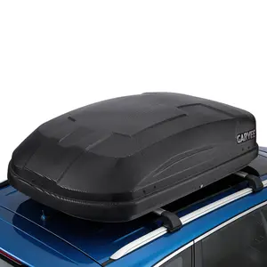 Rooftop Cargo Box Carrier, Dual-Side Opening Roof Mount Travel Luggage Storage Capacity, 135Lbs Weight Capacity with Secure Straps&Keys, Vehicle Hard-Shell Carriers,Black