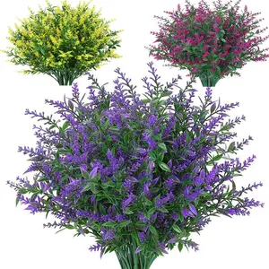 Artificial Lavender, 8 Counts/set Faux Lavender Flower, Decorative Flowers for Home Party Wedding Anniversary Festival, Fruit