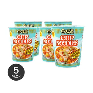 5Packs NISSIN Spicy Seafood Flavor Cup Noodles, 2.54oz/Pack