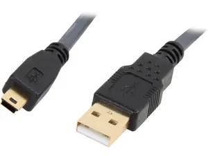 C2G 29651 USB Cable - Ultima USB 2.0 A to USB Mini-B Male Cable, Black (6.6 Feet, 2 Meters)