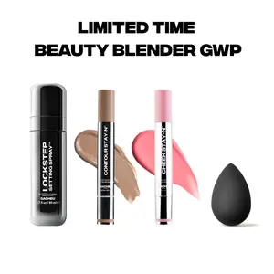 sacheu Lockstep Setting Spray + Cheek STAY-N + Contour STAY-N - Full-Face Base Routine, 16 Hour Wear, Choose Your Favorite Shades