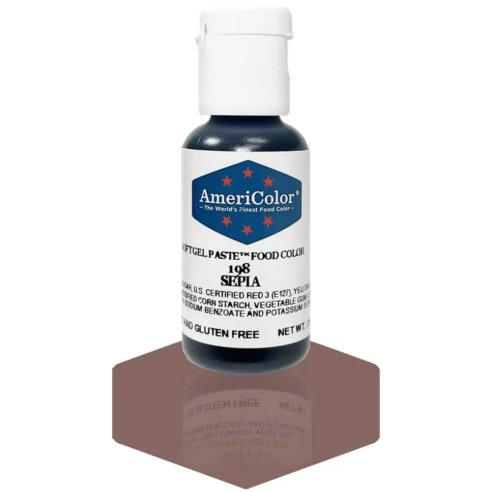 AmeriColor, Sepia, .75 Ounce, Soft Gel Paste Food Color