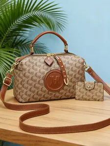 Boston bag, pillow bag, women's bag, light luxury bag, commuter bag, printed bag, handbag, shoulder bag, casual bag, crossbody bag, party bag, birthday gift for women, Valentine's Day gift for girlfriend, Handbag Combo