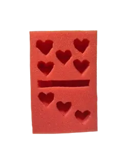 DOMINO Design The Big Red Sponge Foam Hand Carved ASMR 6.5x4.25x3 in.