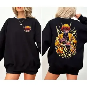 Zenitsu Demon Slayer Shirt Sweatshirt, Zenitsu Inifinity Castle, Kimetsu No Yaiba, Anime Fan Tee, Unisex Sweater Pullover Tee