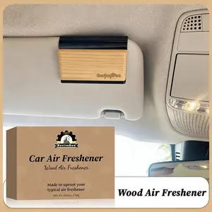 Car Air Freshener Wooden Visor Clip Simple Wood Fragrance Accessory for Vehicle Interior Use