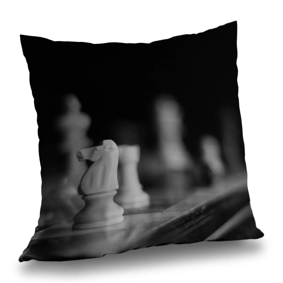 Begin Home Decor C1PT1414UWDX4C 14 x 14 in. Monochrome Chess Games Pillow - Shapes Livingroom Decor Insert