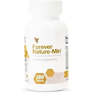 Forever Living - Forever Nature-Min: Premium Multi-Mineral Blend with Calcium Dicalcium Phosphate - 10 Essential & Trace Minerals - 180 Tablets - Vegetarian Vegan Gluten-Free Formula - Healthcare
