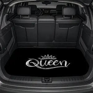1pc Queen Trunk Mat - Fit for, SUVs, Trucks, Truck Floor Mats | Heavy-Duty Cargo Liner with Queen Design, Easy-to-Clean Trunk, Fits for most Vehicle Models (Trunk/Bed of Pickup) Car Accessory