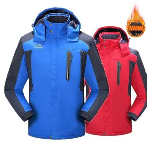 Men’s Winter Detachable Hooded Jacket, Waterproof Snow Coat, Warm Fleece-Lined Parka/Trench Coat, Raincoat, Multiple Pockets, Autumn Style, Sporty Outerwear, Outdoor Jackets
