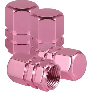 Aluminum Tire Valve Stem Caps – Hexagon Design Dustproof Covers for Cars, SUVs, Bikes & Motorcycles, Durable & Corrosion-Resistant