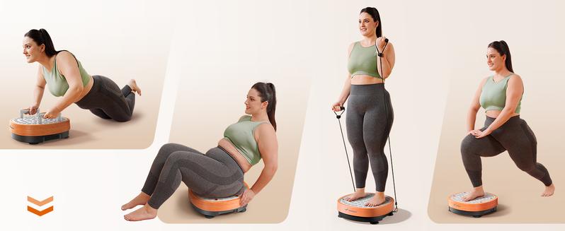 Merach Round Model Vibration Plate Exercise Machine with massage Lymphatic Drainage Machine Whole Body Workout for Fitness Gifts Home Gym Equipment