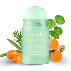 Whitening Mask with Vitamin C and Hyaluronic Acid, Natural Solid Mask, Deep Cleaning Moisturizing Clay Stick, Apply-On Mud Mask