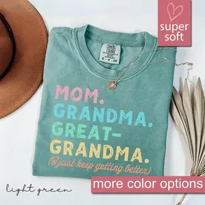 Comfort Colors® Mom Grandma Great-Grandma Shirt, Pregnancy Announcement, Gift For Great-Grandma