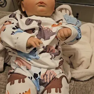 Baby's Dinosaur Print Long Sleeve Tee & Elastic Waist Pants Two-piece Set, Casual Round Neck Top & Trousers for Spring & Fall, Infant Toddler Kids Clothes, Baby Boy Clothes