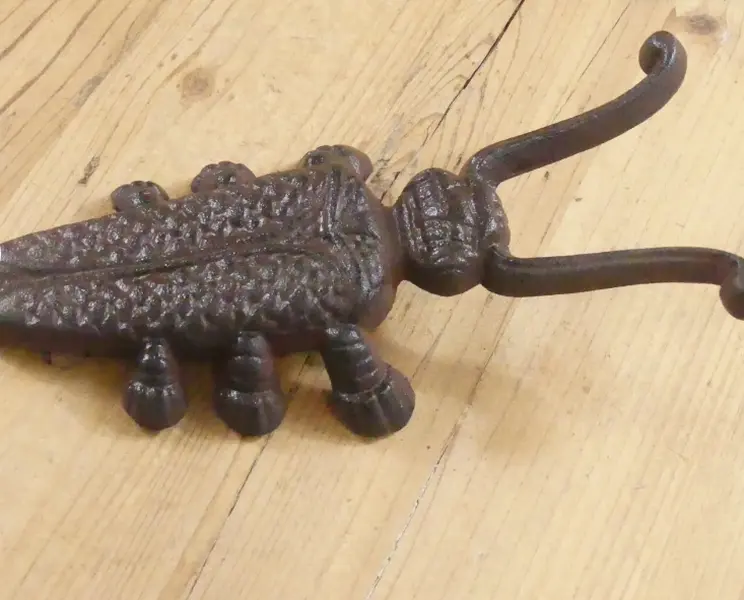 Cast Iron Bug Beetle Figural Boot Jack Tool Shoe Horn Bootjack Farm Mud Room