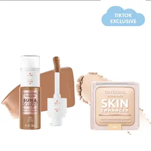 COVERGIRL Sun & Sculpt Bronzing Glow Serum + Baked Luminous Finishing Face Powder Duo Bundle