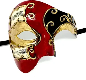Half Face Men Phantom of The Opera Masquerade Party Mask for Halloween Mardi Gras Masks