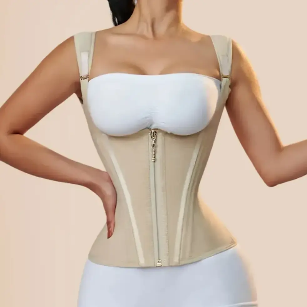 Curvy-faja Tummy Control Zipper Shaper Comfort Fajas Women's Adjustable Waist Womenswear Comfortable shapewear top