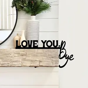 Metal Art Door Corner Decoration Love You Bye, Door Corner Art Decoration, Durable Metal Decoration, Wrought Decoration, Ideal Gift for Lover, Holiday Decoration, Holiday Gift
