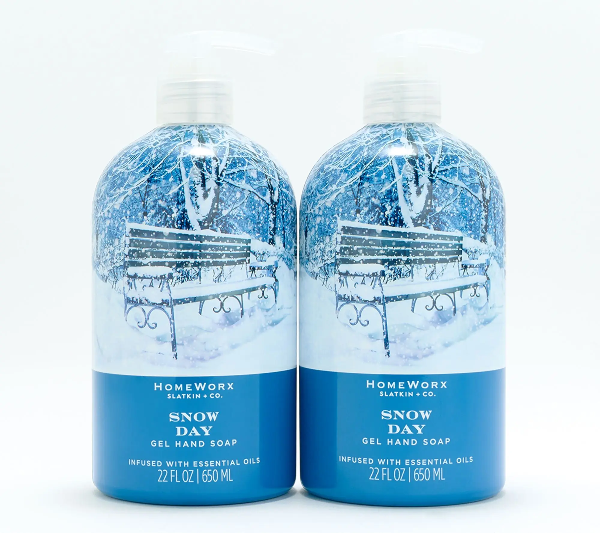 HomeWorx by Slatkin + Co. Set of 2 22oz. Snow Day Soaps HomeWorx by Slatkin + Co. Set of 2 22oz. Snow Day Soaps