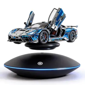 MAGECMOON Indoor technology luminous magnetic levitation ufo display stand office bedroom rotating decoration creative hand-made ornaments children's  Father's Day Gift