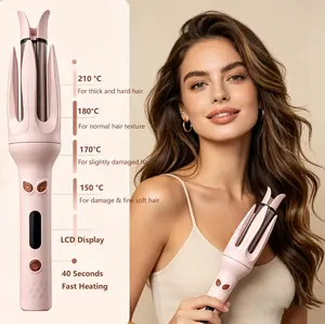 Rotating Curling Iron, Automatic Hair Curler Fast Heating Automatic Curling Iron with 4 Adjustable Temps for Hair Styling
