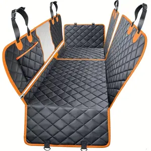 Dog Car Seat Cover 3-In-1 Set, Rear Seat Dog Bed with Mesh Window, Non-Slip Pet Protection, Fits Cars Trucks and Suvs