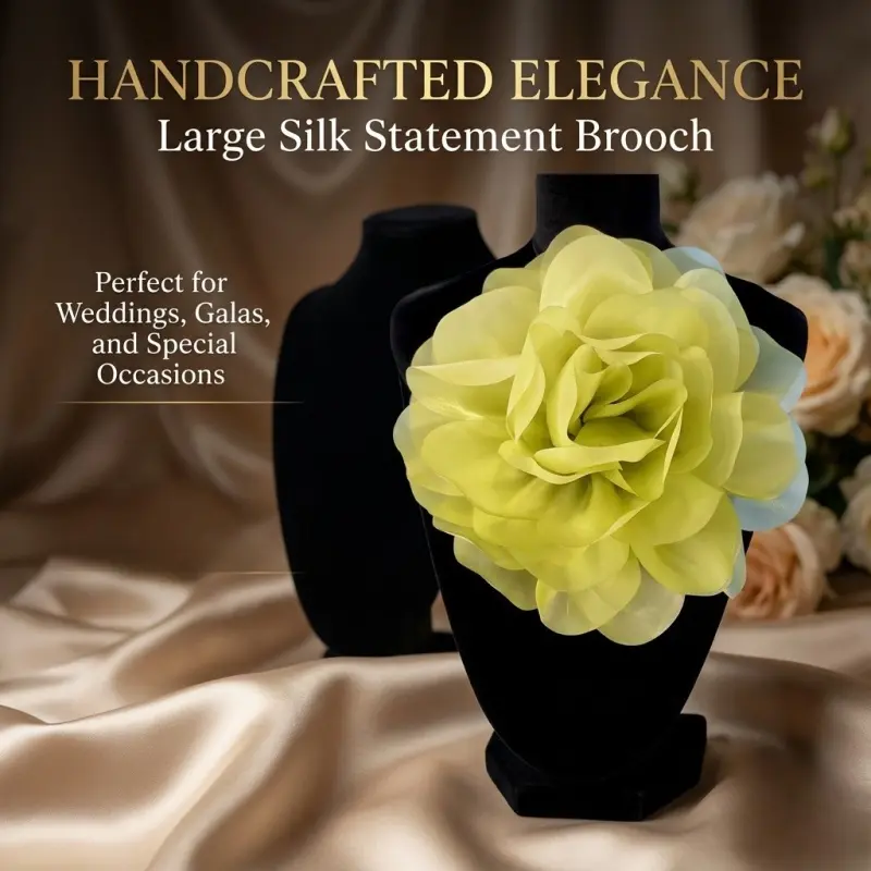 30 cm / 11.81 inches multicolor organza rose exquisite flower patch decorations; DIY chest flowers and collar flowers require hand sewing; handmade large chest flower accessories are versatile shoulder flowers