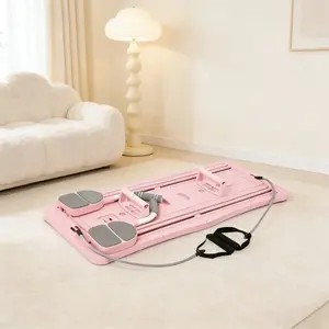 Portable Foldable Abdominal Board & Pilates Trainer Set, Non-Slip Surface, Home Gym Equipment for Core Strength Training