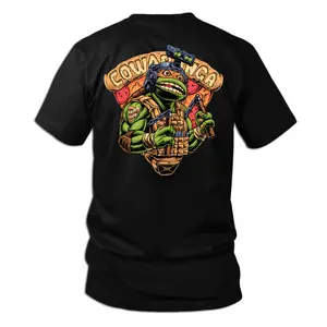 Cowabunga Tactical Turtle Shirt Funny Military Graphic Tee Ninja Turtle Inspired Tactical T-Shirt Vintage 90s Cartoon Style Shirt Funny Gift for Men Tactical Gear Lovers