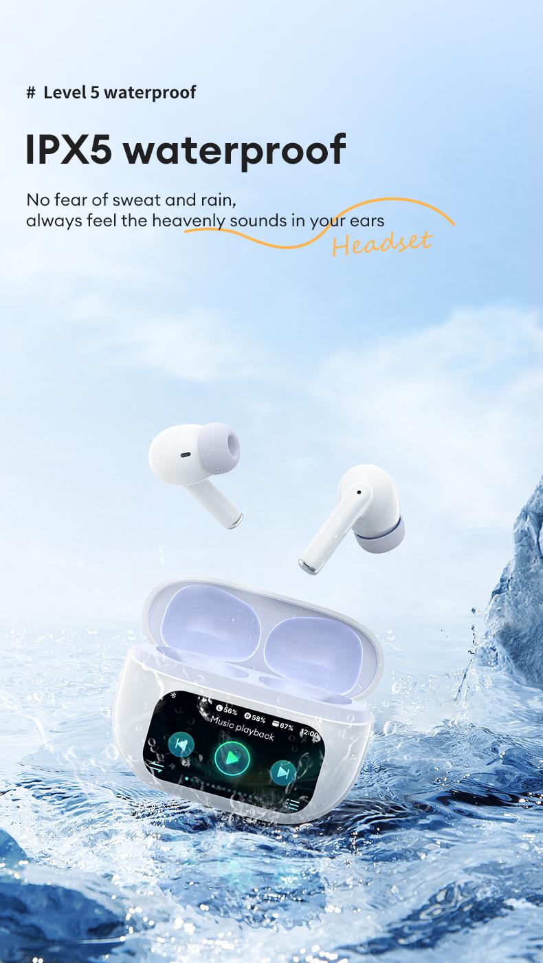 PAXA AIFriend Pro Intelligent Earphone with Full Color Touch Charging Case, Robust Bass Stereo Audio Headset, IPX5 Waterproof & Anti-lost Search Function Earbuds